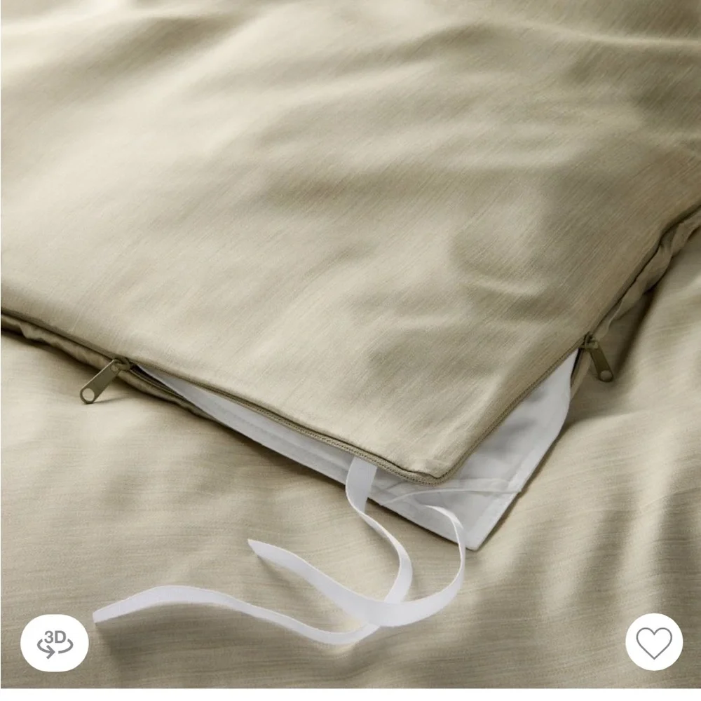Casaluna King Blissful 3-Piece Duvet Cover Set - Light Olive Green